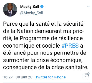 Santé et sécurité, ces priorités de Macky