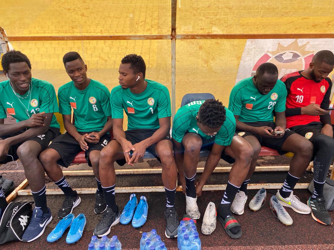 premiere séance d'entrainement de l'équipe nationale à Eswatani