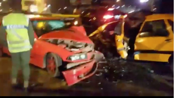 Accident à la Foire : Les images impressionnantes de la collision entre un taxi et un BMW (vidéo)