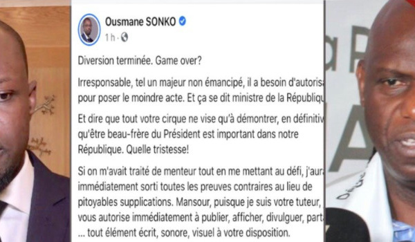 Divulgation de preuves sonores : Sonko donne feu-vert à Mansour Faye